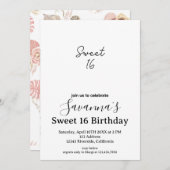 Boho Florals Gepersonaliseerde Lief 16 Verjaardag Kaart (Voorkant / Achterkant)