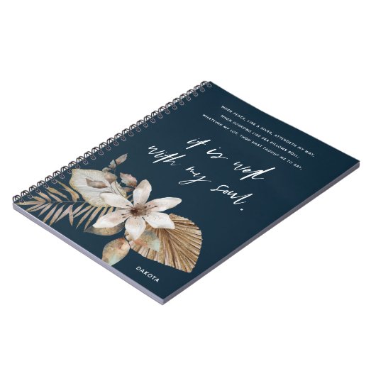 Boho Florals goed met mijn Soul Prayer Journal Notitieboek (Linkerzijde)