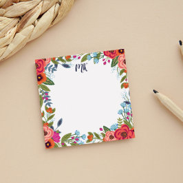 Boho Florals - Monogram Post-it® Notes