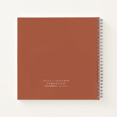 Boho Florals Mr Mrs Terracotta Gastboek Notitieboek (Achterkant)