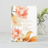 Boho Florals Vrijgezellenfeest Kaart (Staand voorkant)