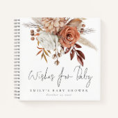 Boho Florals wensen voor Baby shower gastenboek Notitieboek (Voorkant)