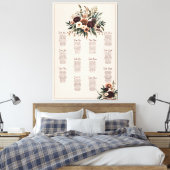 Boho Florals Zitplaatskaart Canvas Afdruk (Insitu (Slaapkamer))