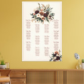 Boho Florals Zitplaatskaart Canvas Afdruk (Insitu (Woonkamer))