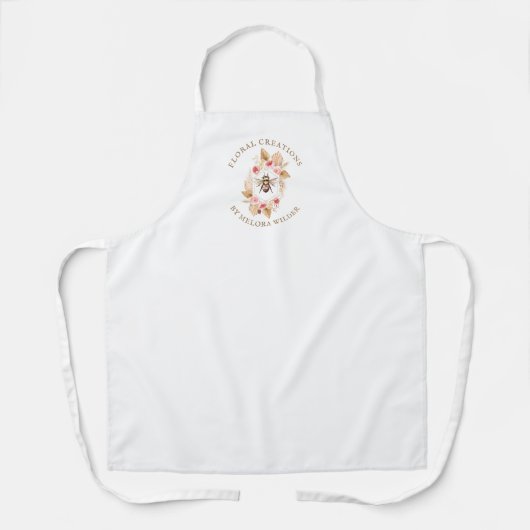 Boho Florist Pink Floral Schort (Voorkant)