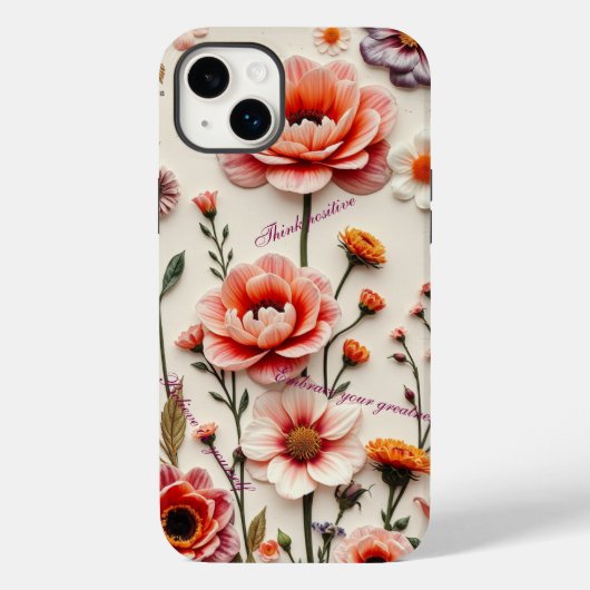 Boho Flower Aanpasbare offerte Case-Mate iPhone Case (Achterkant)