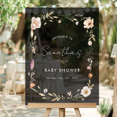 Boho Flower Baby Shower Acryl Bord