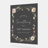 Boho Flower Baby Shower Acryl Bord (Hoek)