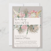 Boho Flower Baby shower Kaart (Voorkant)