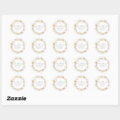 Boho Flower Baby Shower Ronde Sticker (Vel)