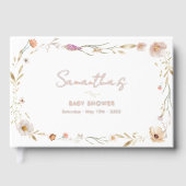 Boho Flower Baby Shower Welcome Gastenboek (Voorkant)