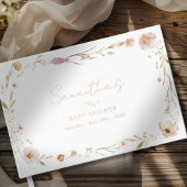 Boho Flower Baby Shower Welcome Gastenboek