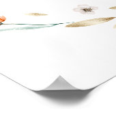 Boho Flower Baby Shower Welcome Poster (Hoek)