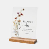 Boho Flower Bar Acrylic Sign Acryl Bord (Hoek)