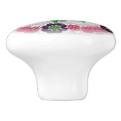 Boho Flower Border Pink Buds Victoriaans Keramische Knop (Zijkant)