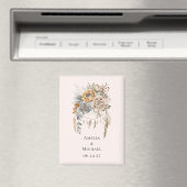 Boho Flower Bouquet en Dreamcatcher Bewaar de datu Magneet (Insitu (Vaatwasser))