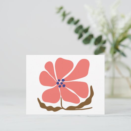 Boho flower briefkaart (Staand voorkant)