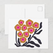Boho flower briefkaart (Voorkant / Achterkant)