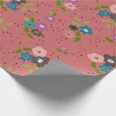 Boho Flower Clusters Cadeaupapier (Hoek)