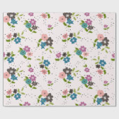 Boho Flower Clusters Cadeaupapier (Vlak)