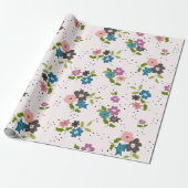 Boho Flower Clusters Cadeaupapier (Uitgerold)