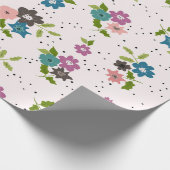 Boho Flower Clusters Cadeaupapier (Hoek)