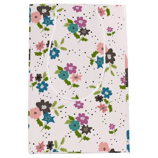 Boho Flower Clusters Medium Cadeauzakje (Voorkant)