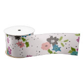 Boho Flower Clusters Satijnen Lint (Spoel)