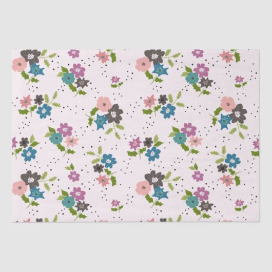 Boho Flower Clusters Tissuepapier (Voorkant)