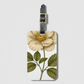 Boho Flower Custom Name Bagagelabel (Voorkant (verticaal))