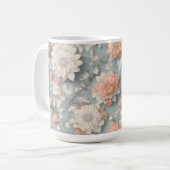 Boho Flower Design 15 oz Classic Mok (Voorkant links)