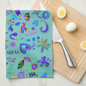 Boho Flower Doodles Theedoek (Quarter Fold)