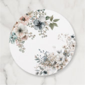 Boho Flower Elegant Modern Baby shower Bedankt Bedankjes Labels (Achterkant)