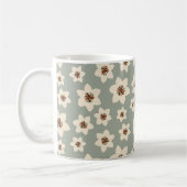 Boho flower - groene ondergrond koffiemok (Links)