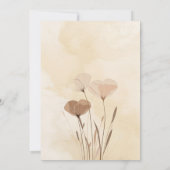 Boho Flower Herfst Waterverf bruiloft Kaart (Achterkant)