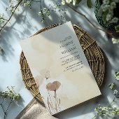 Boho Flower Herfst Waterverf bruiloft Kaart