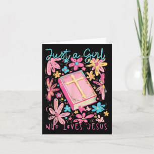Boho Flower is een meisje dat van Jezus houdt Kaart
