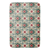 Boho Flower Magic - in tinten groen en roze Badmat (Voorkant Verticaal)