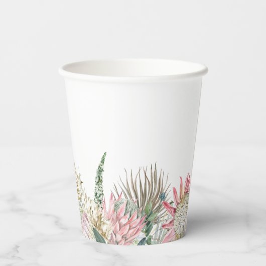 Boho Flower Paper Cup Papieren Bekers (Achterkant)