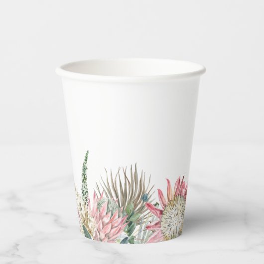 Boho Flower Paper Cup Papieren Bekers (Voorkant)