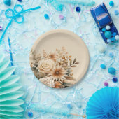 Boho Flower Papieren Bordje (Feest)