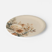 Boho Flower Papieren Bordje (Gekanteld)