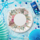 Boho Flower Party Borden Papieren Bordje (Feest)