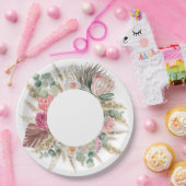 Boho Flower Party Borden Papieren Bordje (Feest)