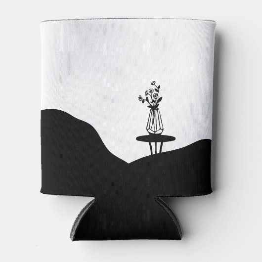 Boho flower pot on table blikjeskoeler (Voorkant)