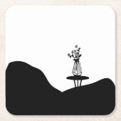 Boho Flower pot on table Kartonnen Onderzetters (Voorkant)