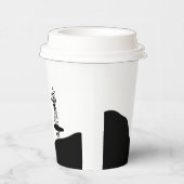 Boho Flower pot on table Papieren Bekers (Rechts)