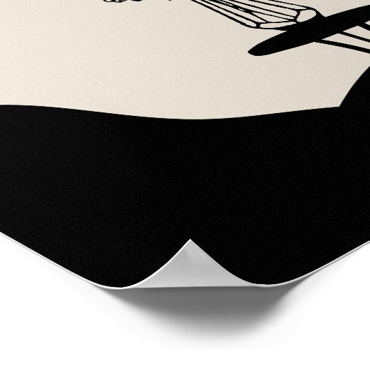 Boho Flower pot on table Poster (Hoek)