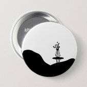 Boho Flower pot on table Ronde Button 7,6 Cm (Voorkant /achterkant)