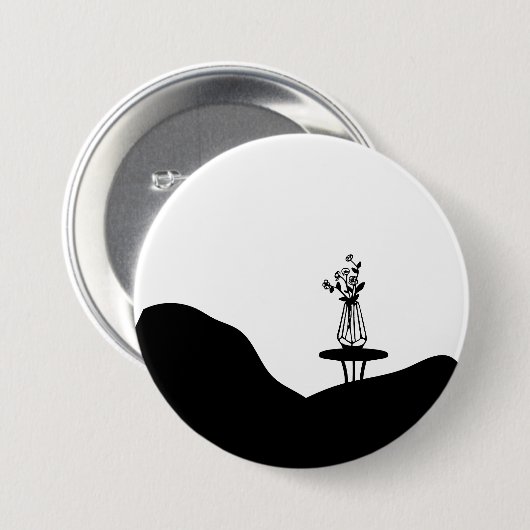 Boho Flower pot on table Ronde Button 7,6 Cm (Voorkant /achterkant)